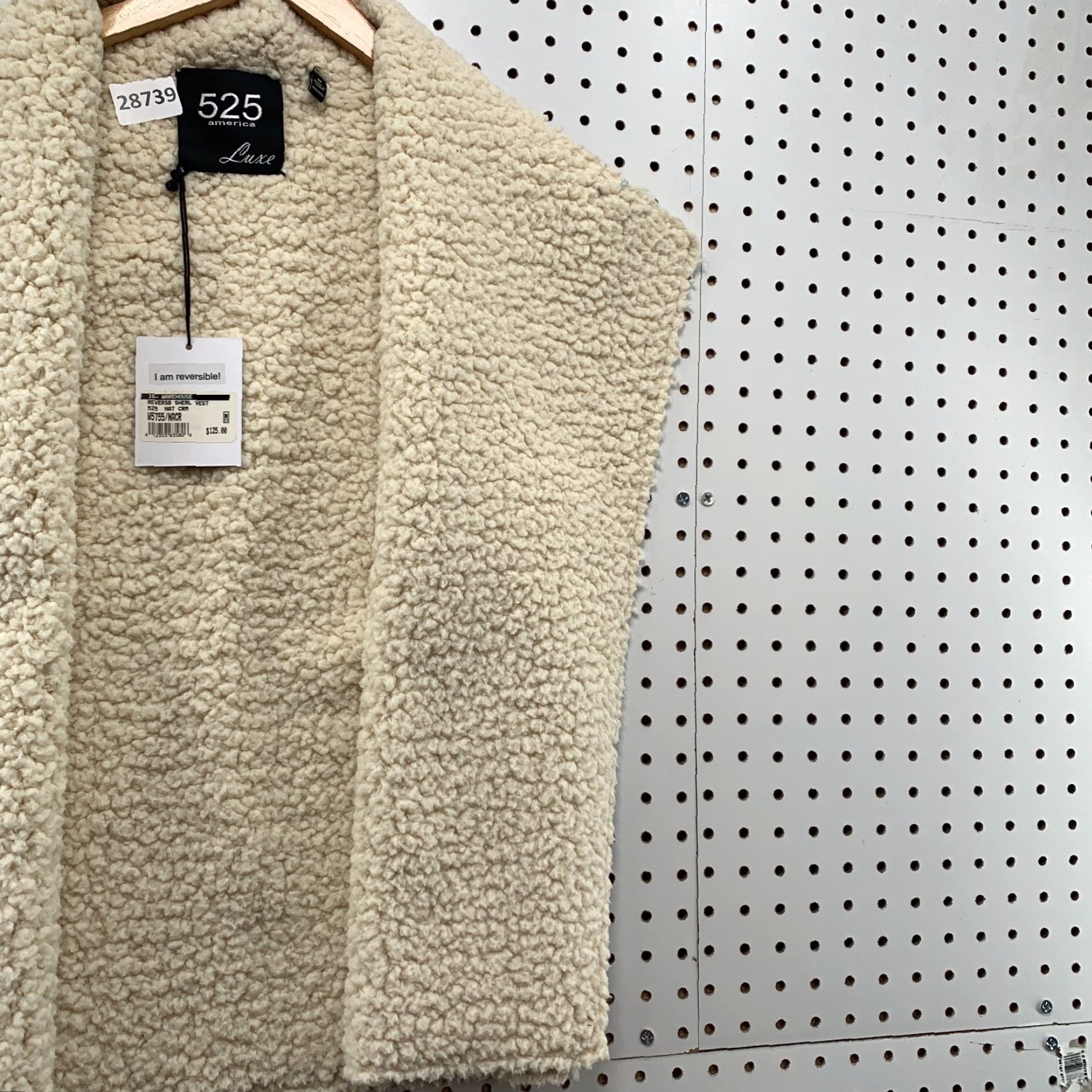 Vintage 525 America Luxe Women's Open Front Sherpa Lined Faux Fur Vest Medium 19x25 Beige Overcoat Women Size M / US 6-8 / IT 42-44 - 4 Thumbnail