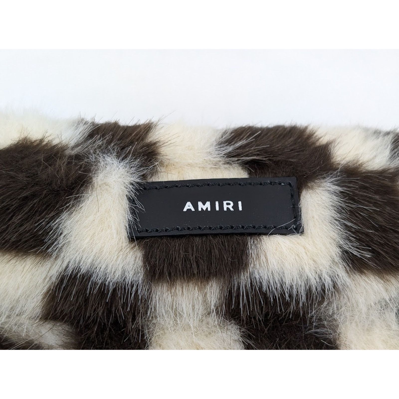Amiri o1rshd1 DUP/ Size: OS/Faux Fur Checkered Bumbag Black/White Size ONE SIZE - 5 Thumbnail