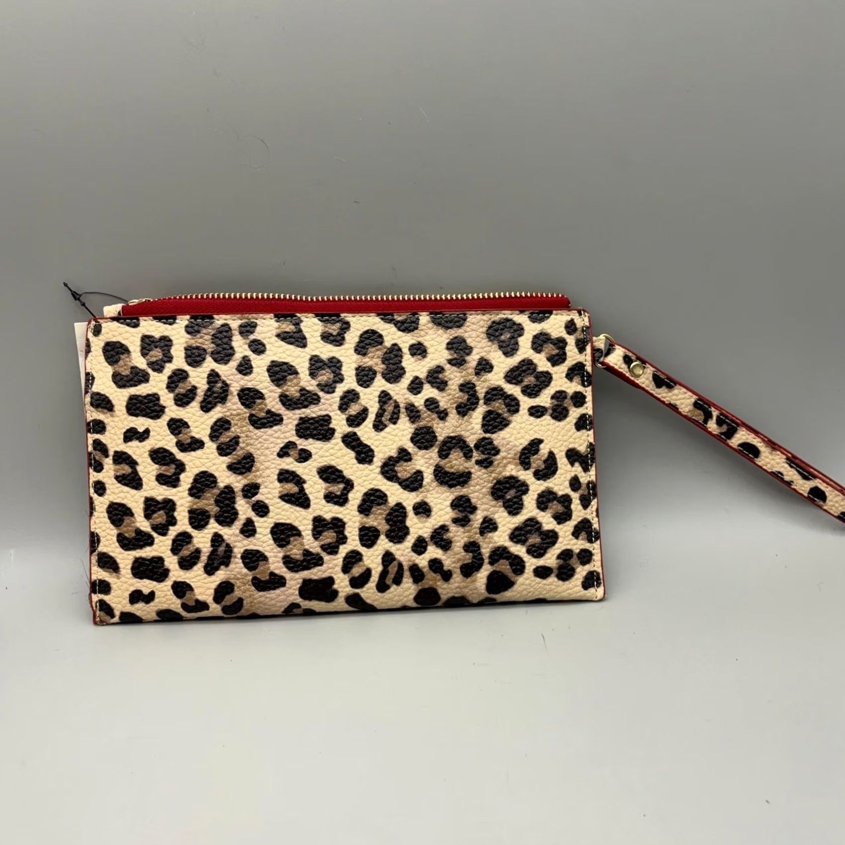 Vintage Chico's Clutch Bag Womens Small Brown Leopard Print Wristlet Zip Pockets NWT Size ONE SIZE - 3 Thumbnail