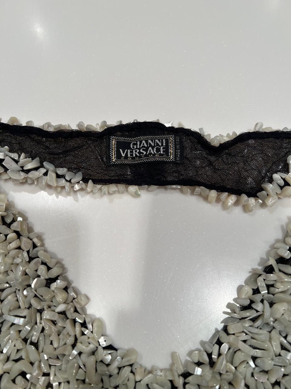Versace Silk mother-of-pearl beads Halter Top Size S / US 4 / IT 40 - 6 Thumbnail