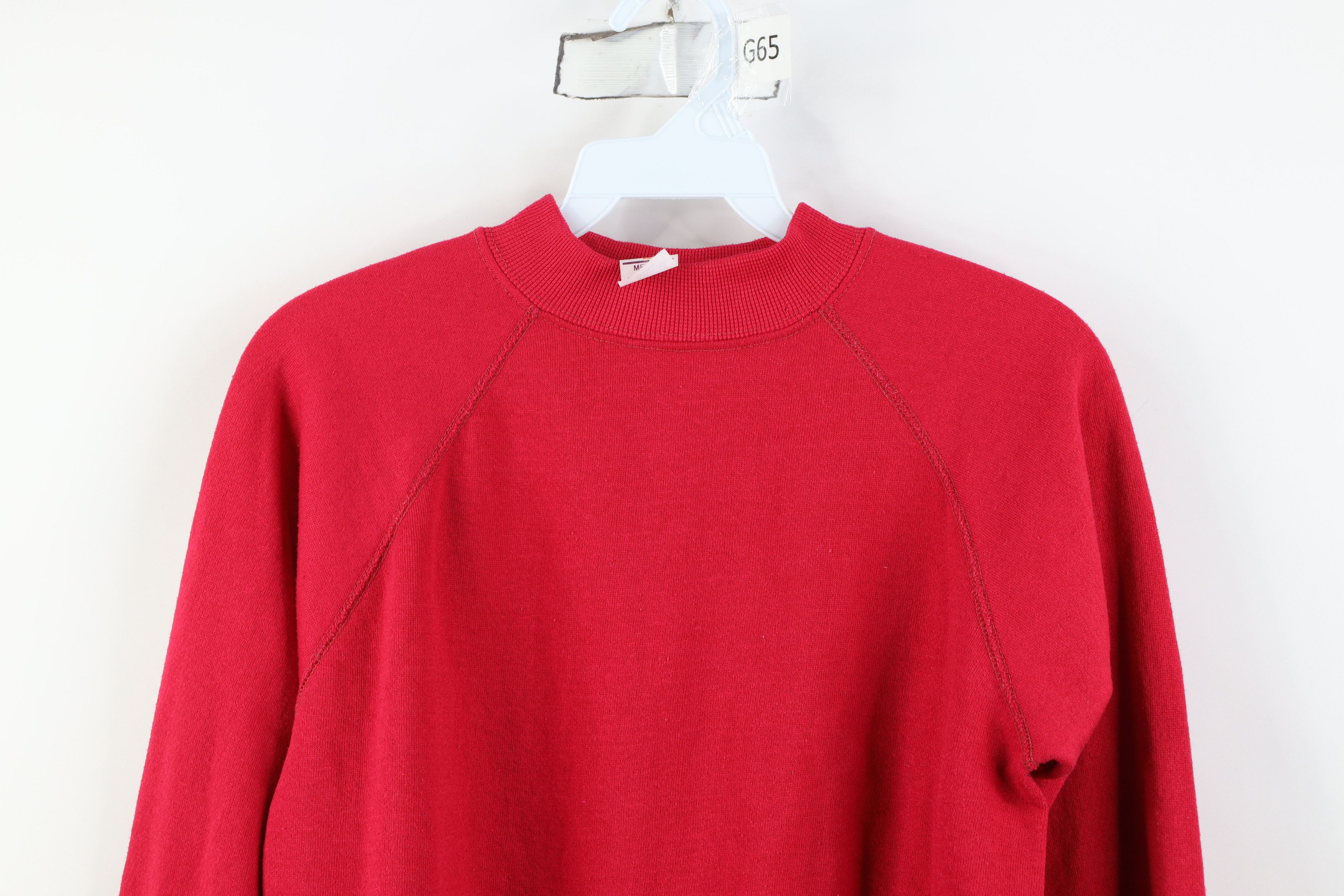 Vintage Vintage 70s Streetwear Raglan Sweatshirt Reddish Pink USA Size M / US 6-8 / IT 42-44 - 2 Thumbnail