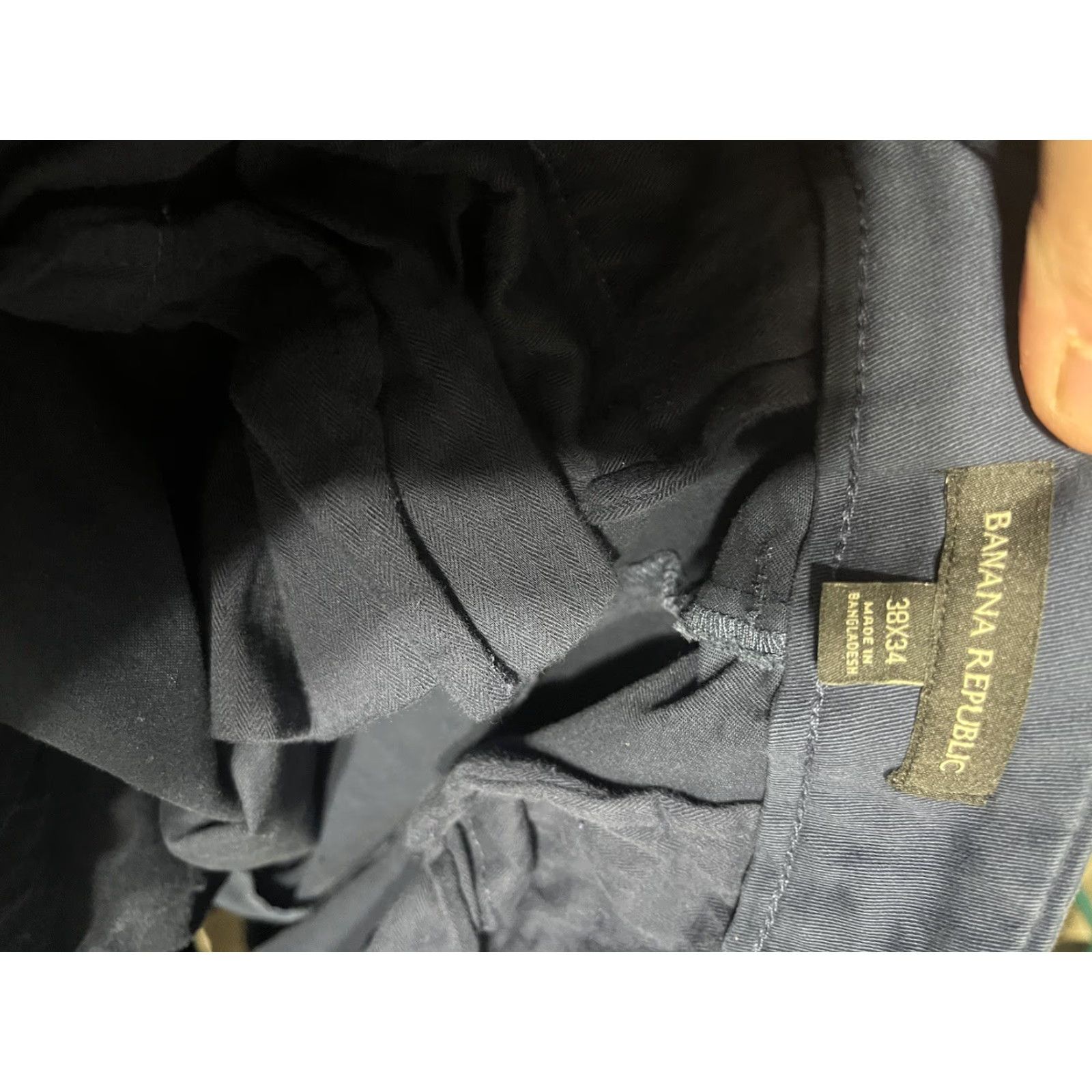 Banana Republic banana republic Mens Pants 38x34 Navy blue Cotton Polyester Blend Dress Pants Slim Womens? No, Mens. Size US 38 / EU 54 - 5 Thumbnail