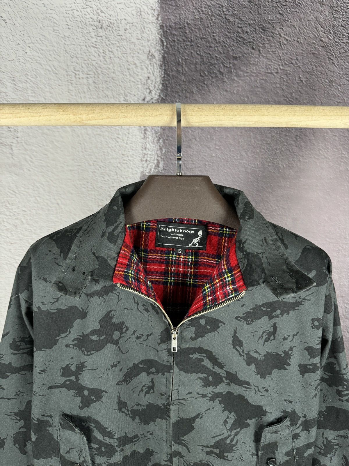 Knightsbridge Knightsbridge Heavy England Style Bomber Jacket Tartan Lined Size US S / EU 44-46 / 1 - 8 Thumbnail