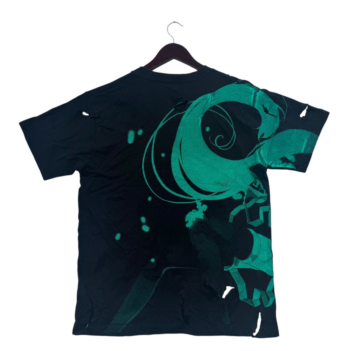 Japanese Brand Hatsune Miku Thrashed Tee Shirt Japanese Music Anime Manga Size US M / EU 48-50 / 2 - 2 Thumbnail