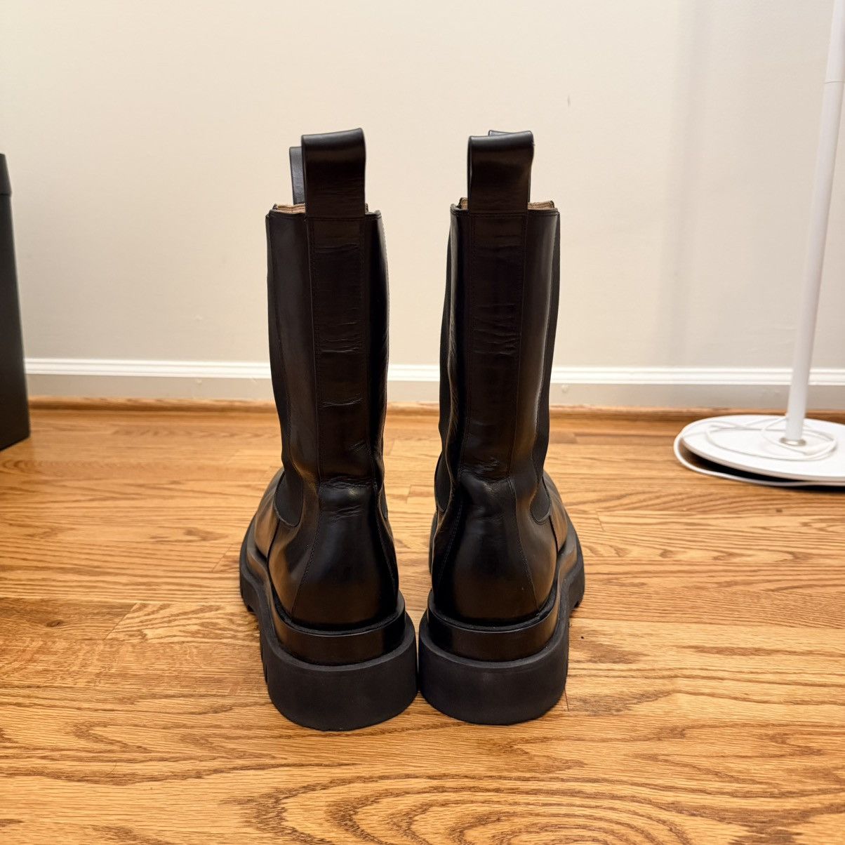 Bottega Veneta Lug Boots in Black Leather Size US 11 / EU 44 - 3 Thumbnail