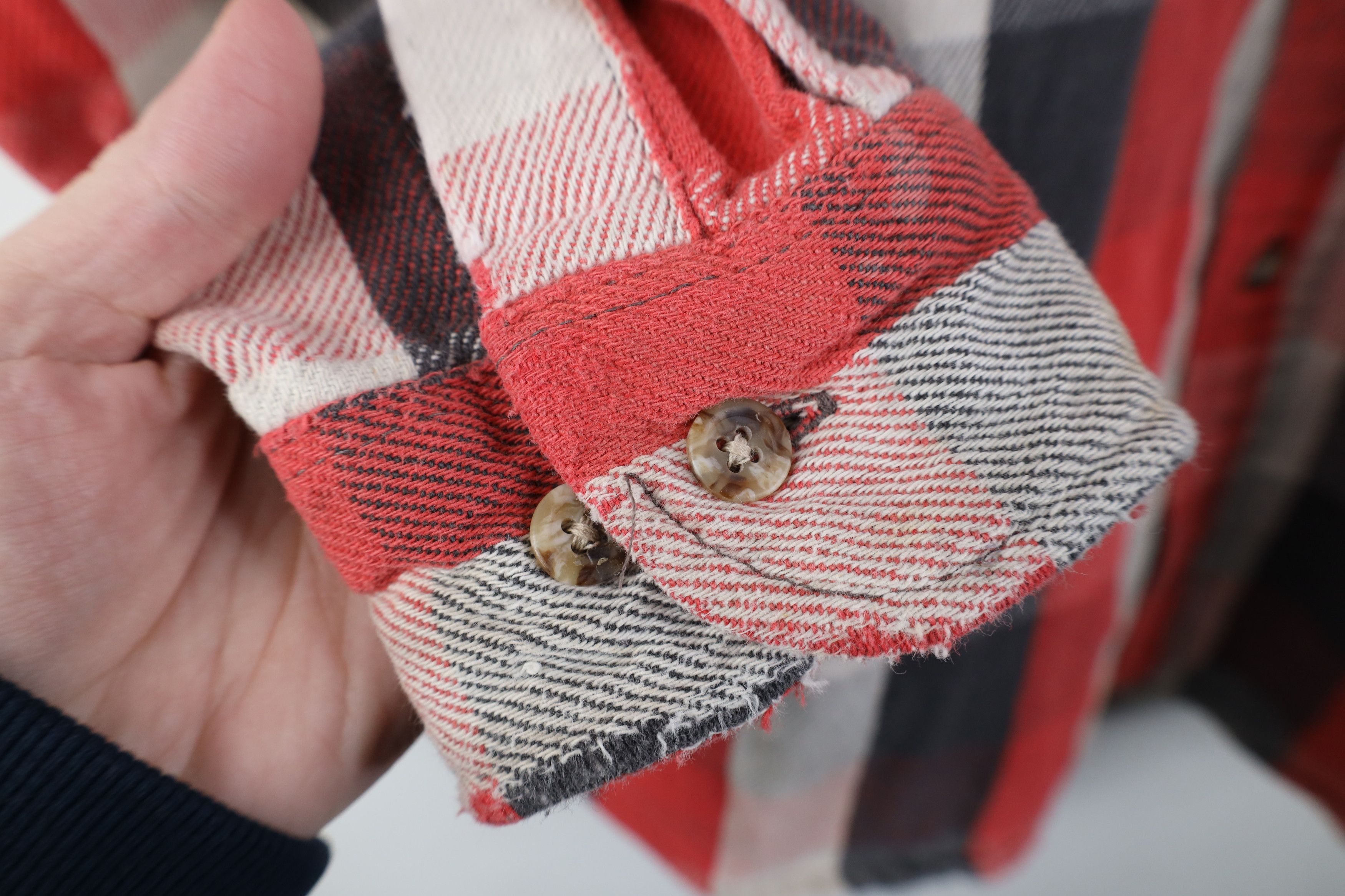 Vintage Vintage 90s Streetwear Heavyweight Button Shirt Plaid Size US XL / EU 56 / 4 - 7 Thumbnail