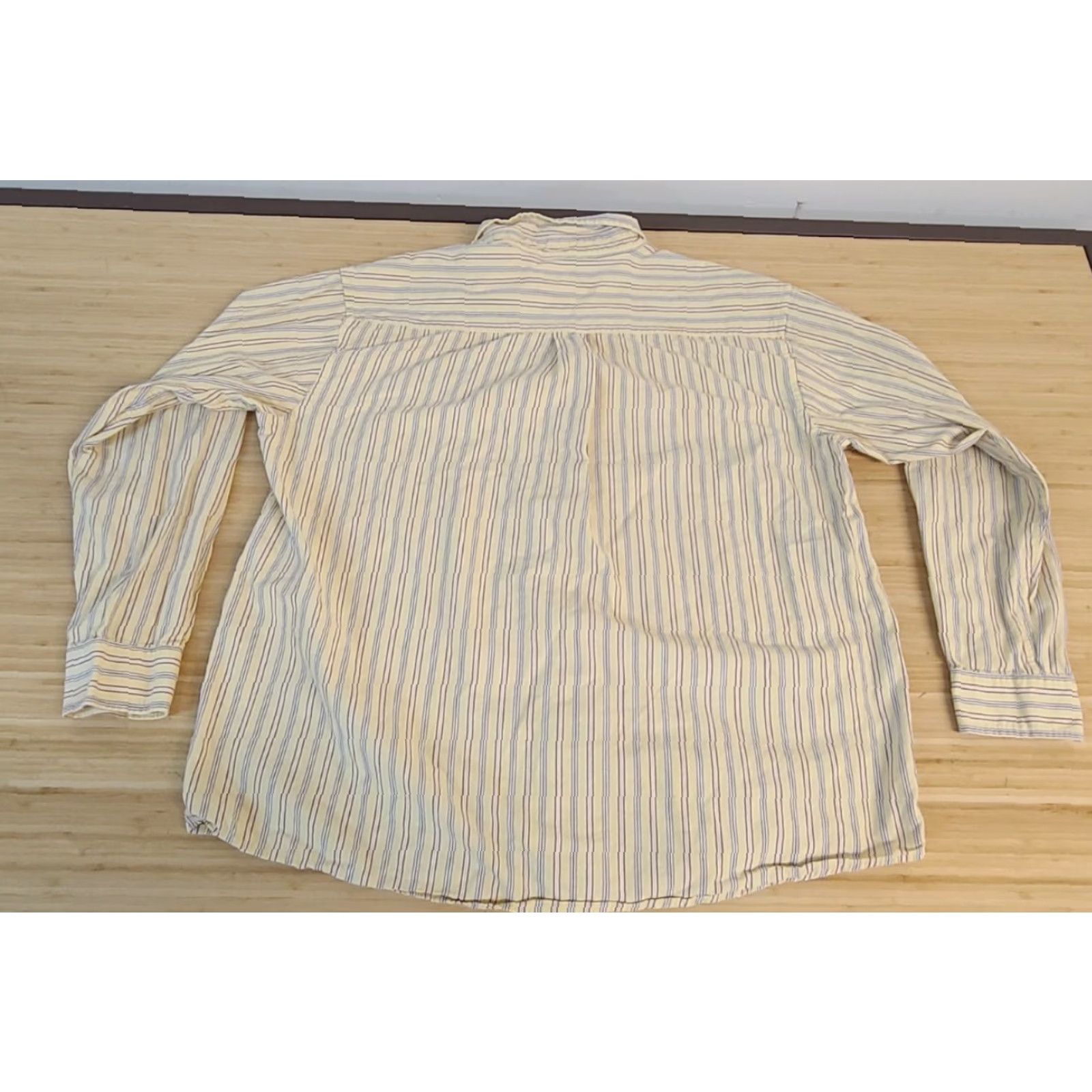 Vintage ST Johns Bay Mens XL Button Up Dress Shirt Casual Cotton Long Sleeve Striped Size US XL / EU 56 / 4 - 5 Thumbnail