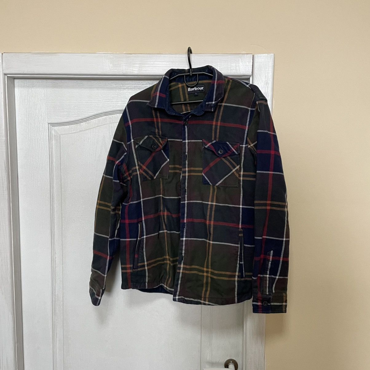 Barbour Vintage Barbour Overshirt Button Up Jacket bomber flannel Size US L / EU 52-54 / 3 - 1 Thumbnail
