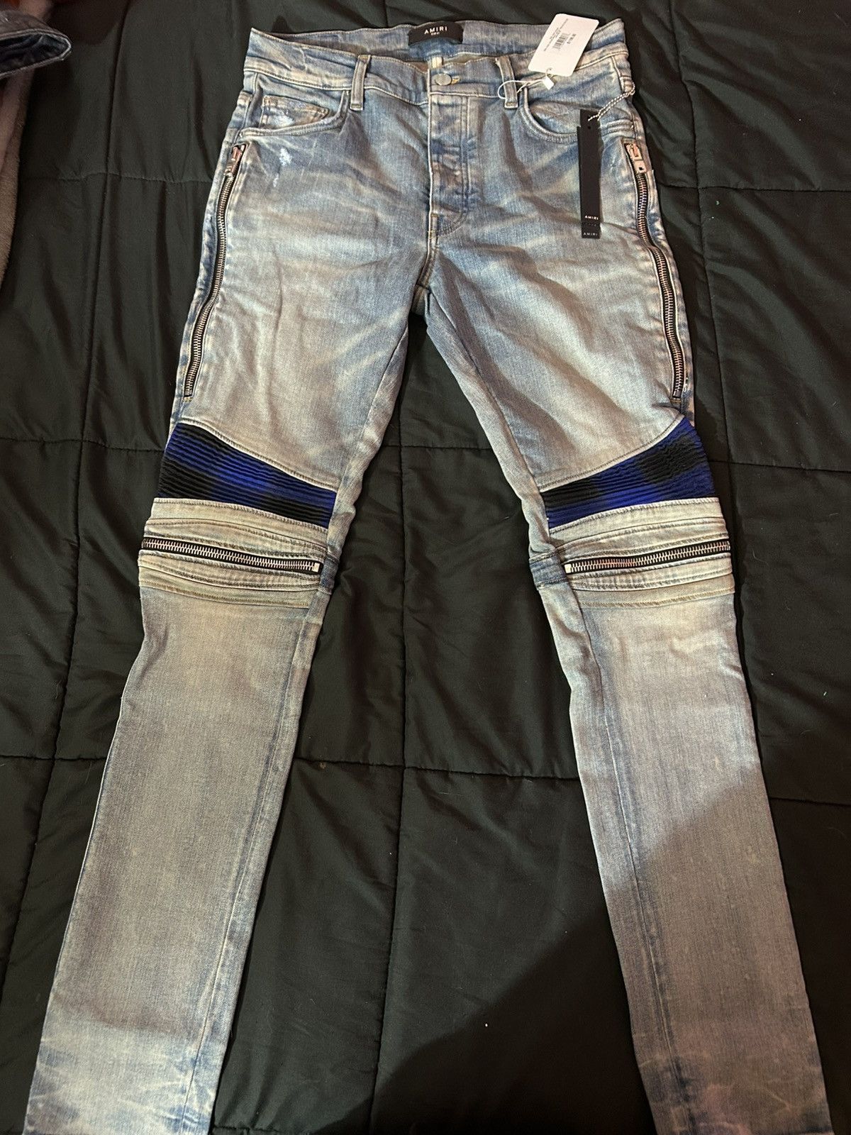 Amiri CLAY INDIGO AMIRI PLAID MX2 JEANS Size US 33 - 1 Thumbnail