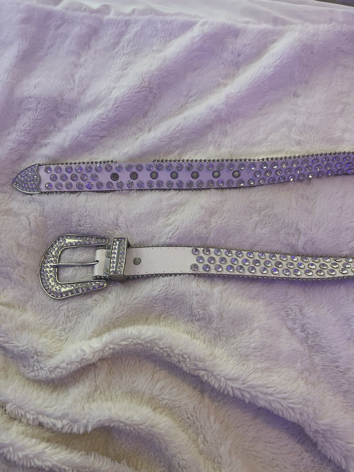 Other White Bling Belt Size 28 - 4 Thumbnail