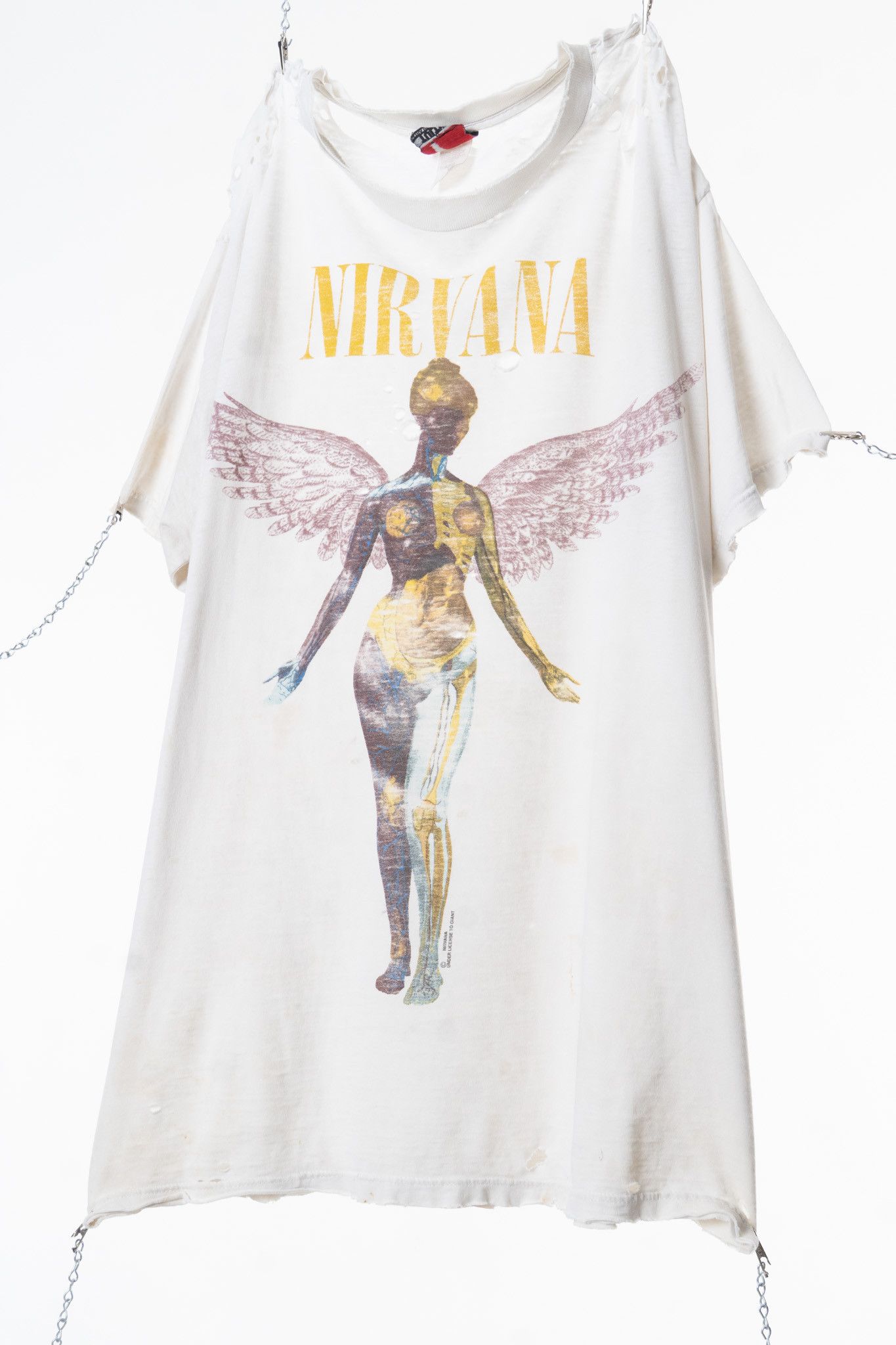 Vintage VINTAGE 1993 NIRVANA ‘IN UTERO’ THRASHED BANDT-SHIRT Size US XL / EU 56 / 4 - 8 Thumbnail