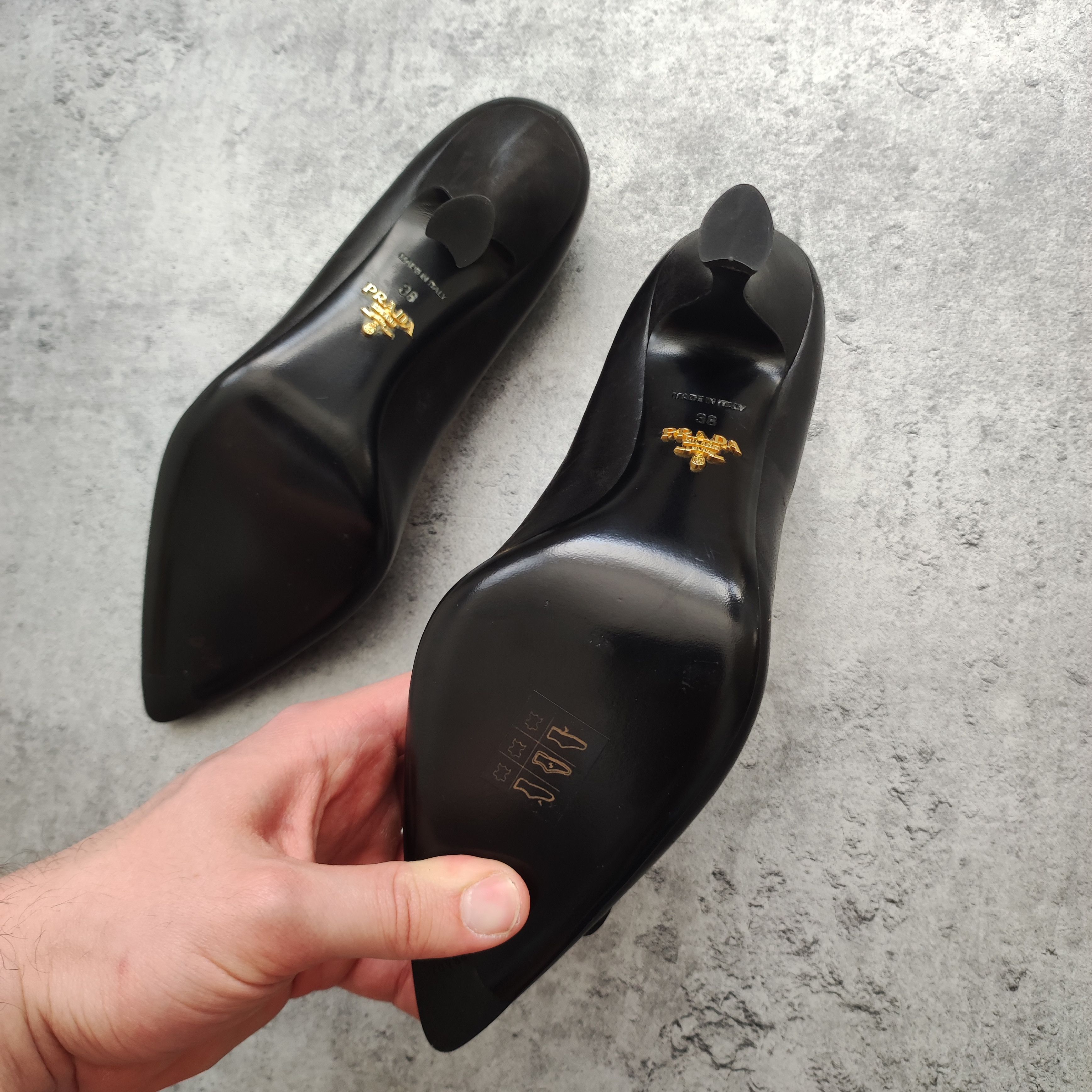 Prada Prada Milano 90s Classic Black Zipper Leather Heels Size US 7 / IT 37 - 9 Thumbnail