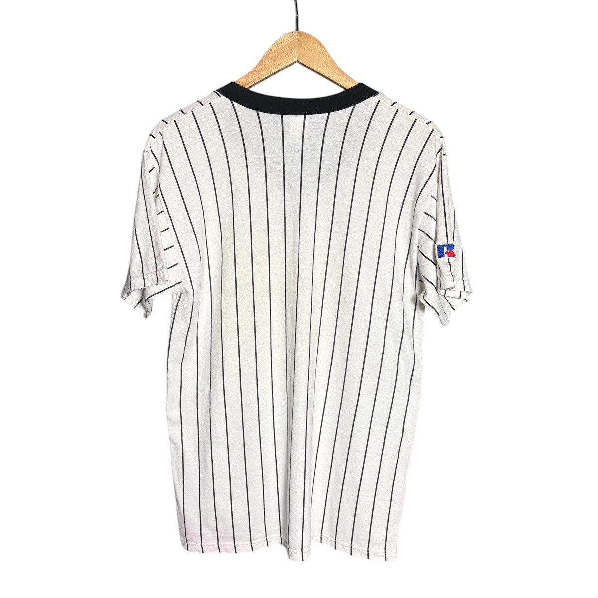 MLB × Russell Athletic × Vintage Vintage 90s White Sox Chicago Striped Baseball Russell Tee Size US M / EU 48-50 / 2 - 2 Thumbnail