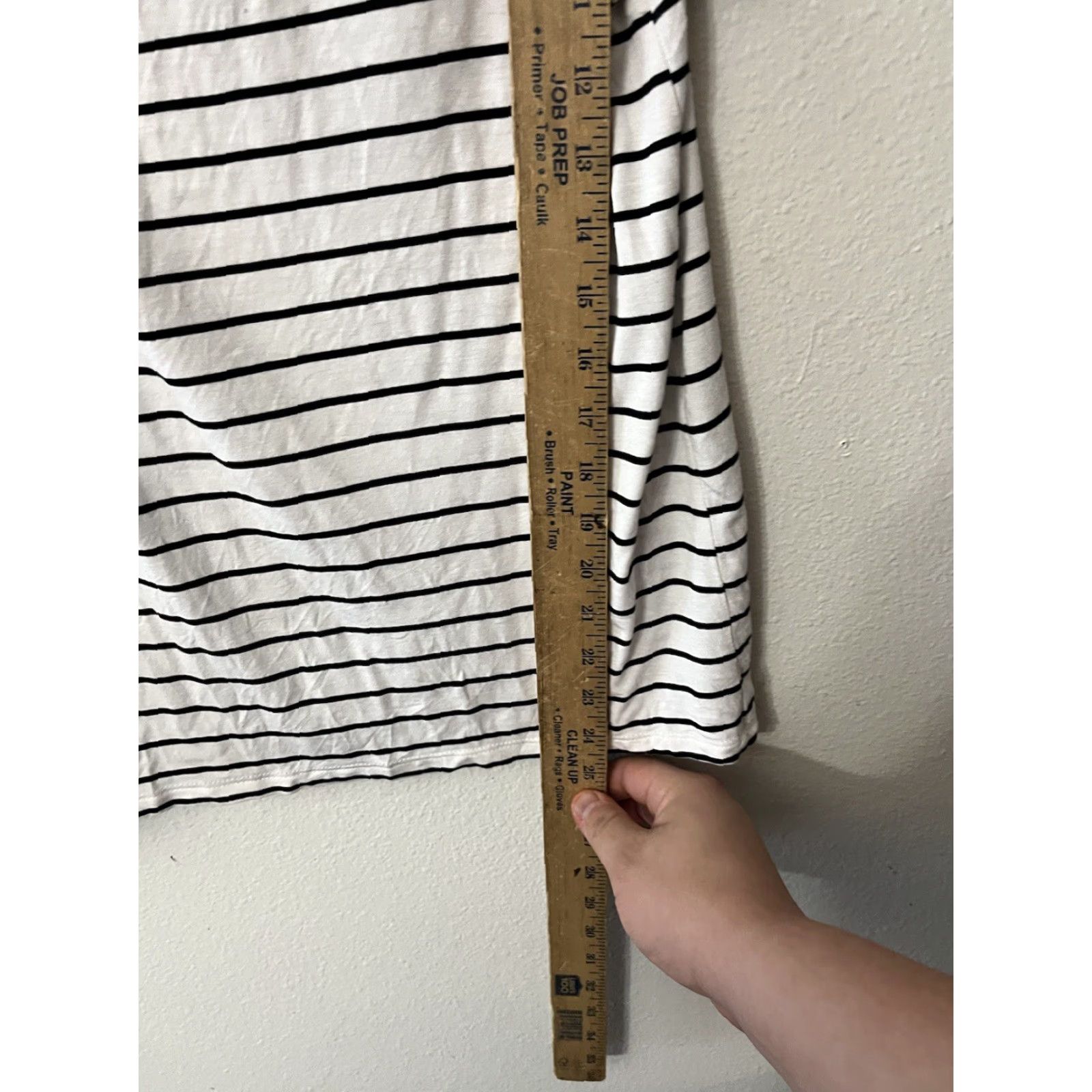 Vintage A New Day T-Shirt Shirt Women L White Striped Round Neck Short Sleeve Casual Easy Care Size L / US 10 / IT 46 - 5 Thumbnail