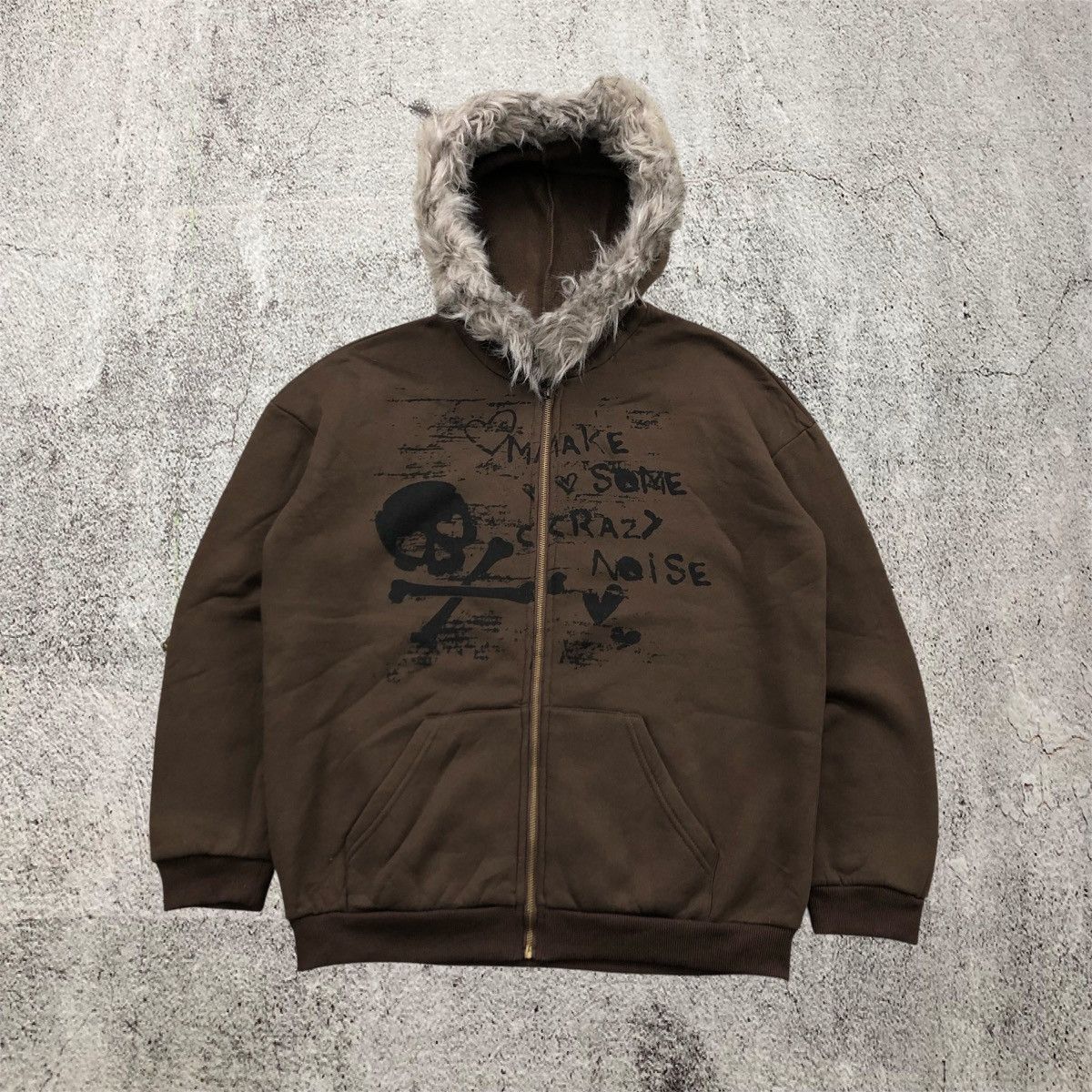 トップス 00s archive goa long sleeve fur hoodie Goa Fur Hoodie | Grailed