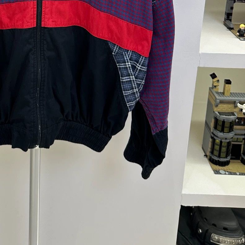 Balenciaga Balenciaga Patchwork plaid embroidered logo assault jacket Size US S / EU 44-46 / 1 - 3 Thumbnail