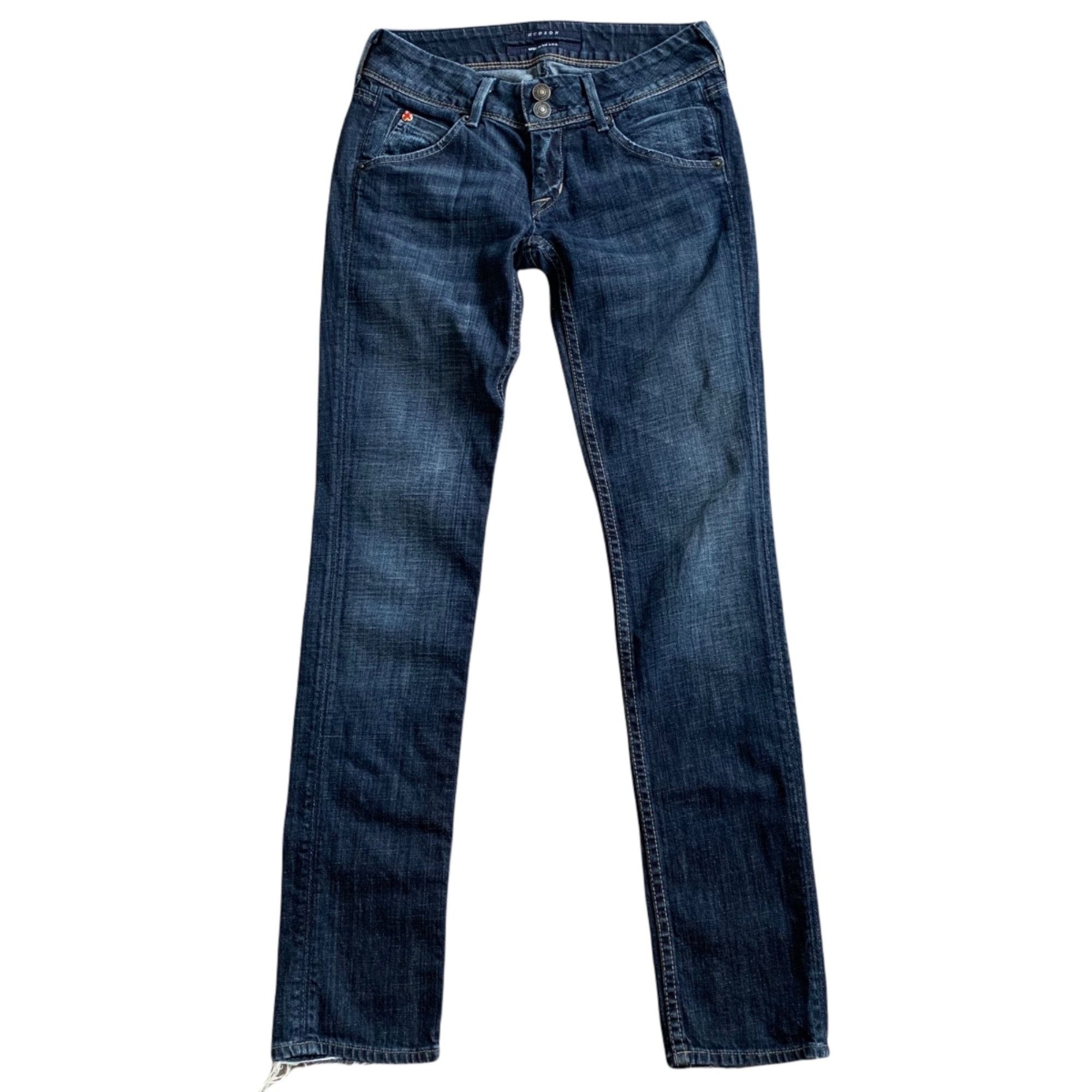 Hudson Hudson Collin Mid-Rise Dark Wash Skinny Denim Jeans24 Size 42" / US 20 - 8 Thumbnail