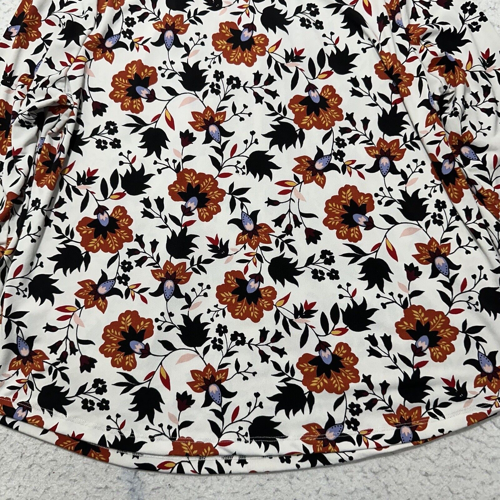 Liz Claiborne Liz Claiborne XL White Floral Long Sleeve Pullover Blouse Size XL / US 12-14 / IT 48-50 - 11 Thumbnail