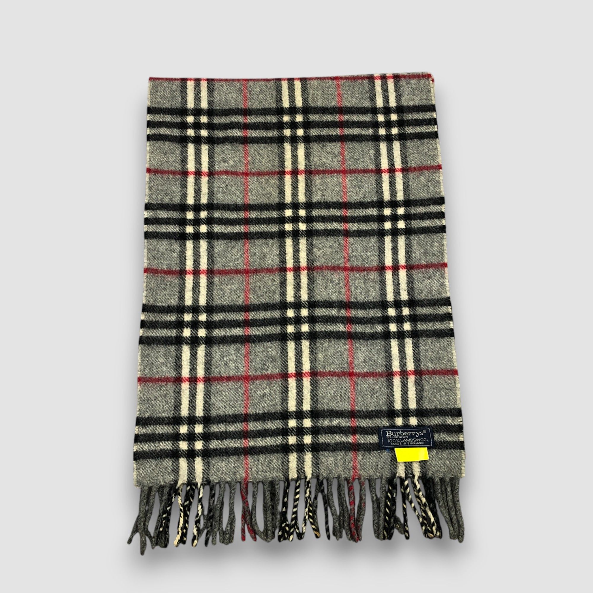 Burberry Vintage Burberry Scarf Fringe Wool Cashmere Scarves Size ONE SIZE - 3 Thumbnail