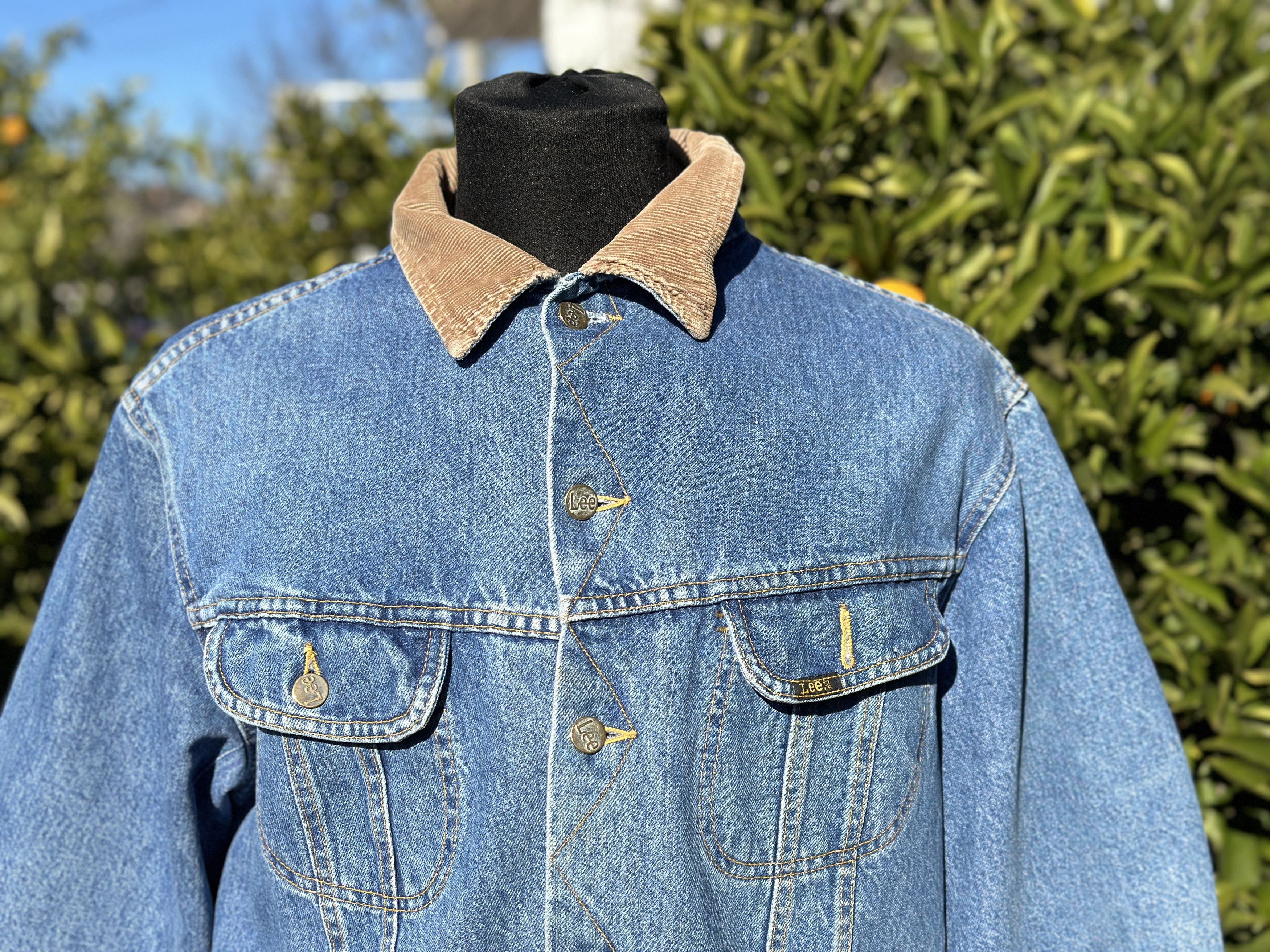 Lee 80s Lee Storm Rider 101 Flannel Bomber Jeans Jacket Size 46 Size US S / EU 44-46 / 1 - 6 Thumbnail