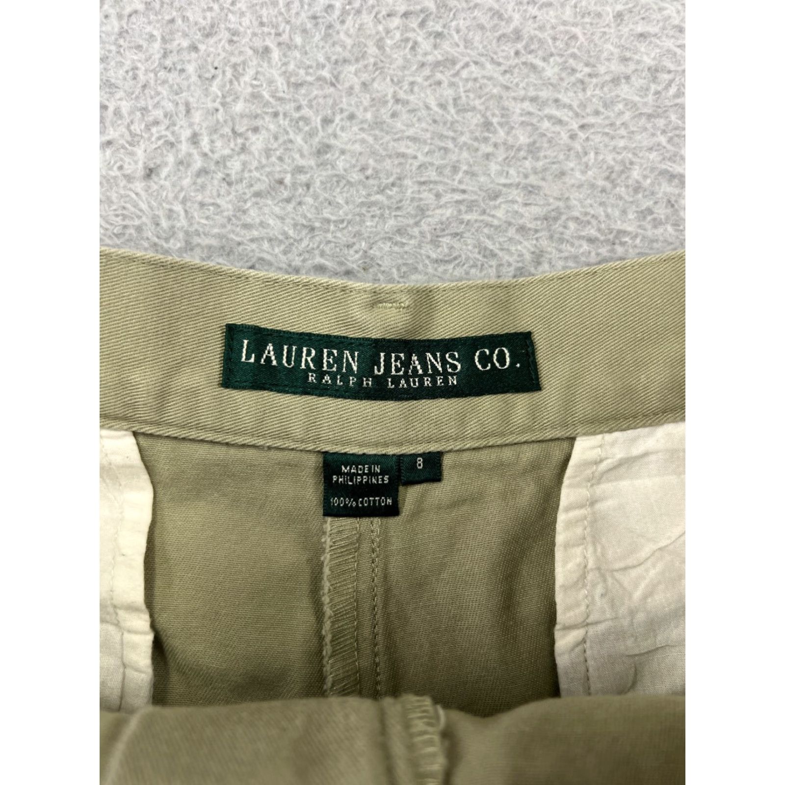 Ralph Lauren Lauren Ralph Lauren Shorts Womens 8 Beige Khaki LRL 100% Cotton Twill Flat Front Shirt Adult 8 Blue 100% Cotton Chino Golf Outdoor Womens Size 30" / US 8 / IT 44 - 3 Thumbnail