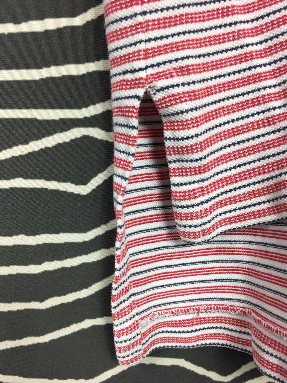 Polo Ralph Lauren × Vintage Vtg Polo Ralph Lauren Small Pony Striped Polo Tee Size US L / EU 52-54 / 3 - 6 Thumbnail