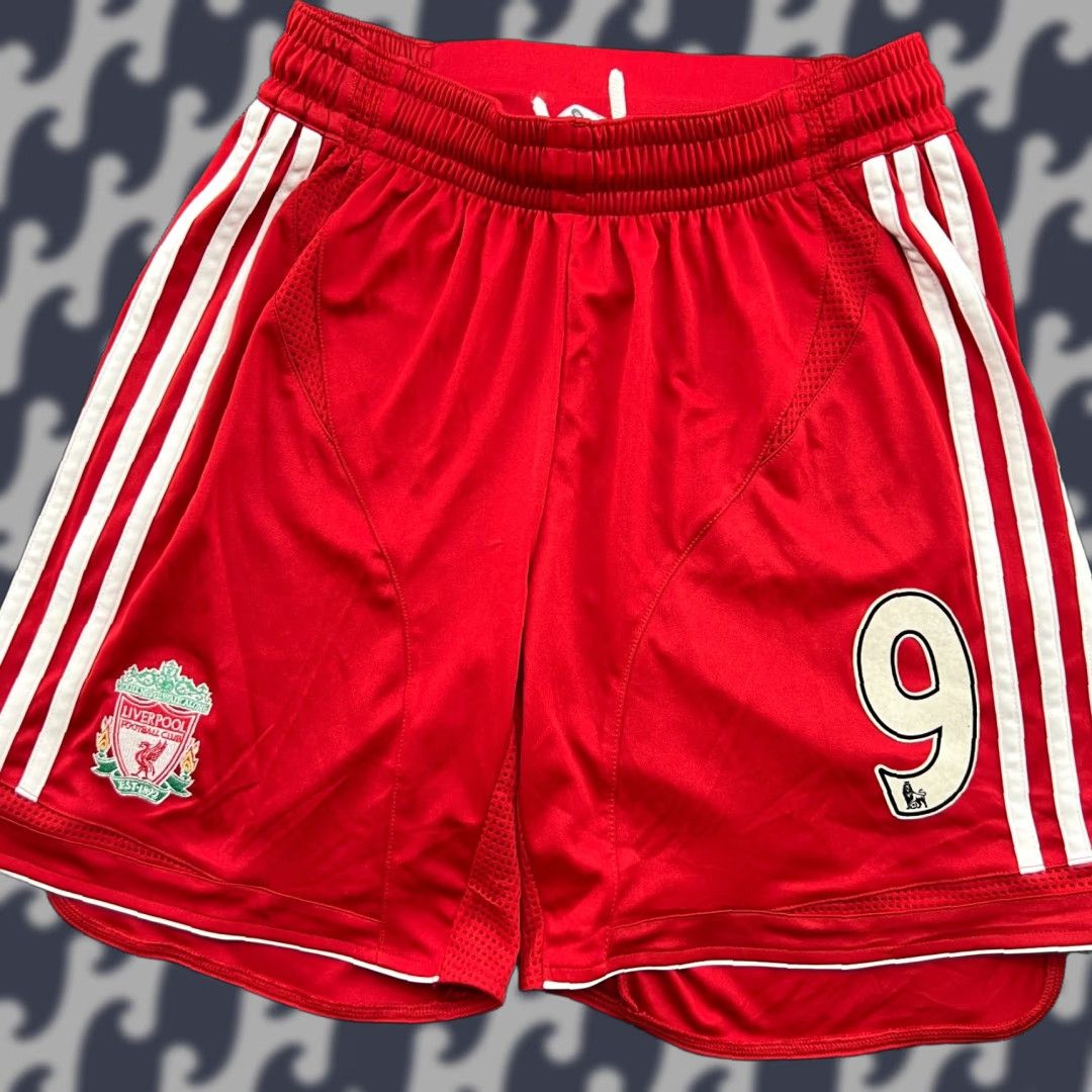 Adidas adidas Liverpool Shorts S Mens Red Football Soccer Drawstring Lightweight Quick Dry 2006 2007 2008 Mens Size US 29 - 1 Thumbnail