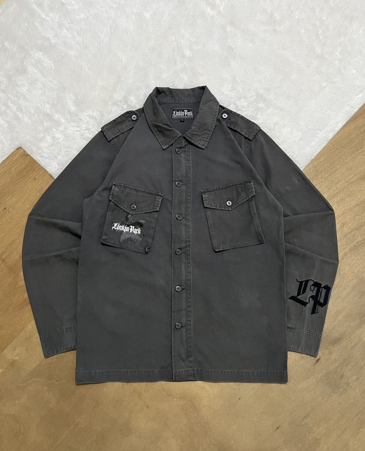 Other Vintage 2005 Linkin Park Military Field Jacket LP Rare Merch Size US M / EU 48-50 / 2 - 1 Thumbnail