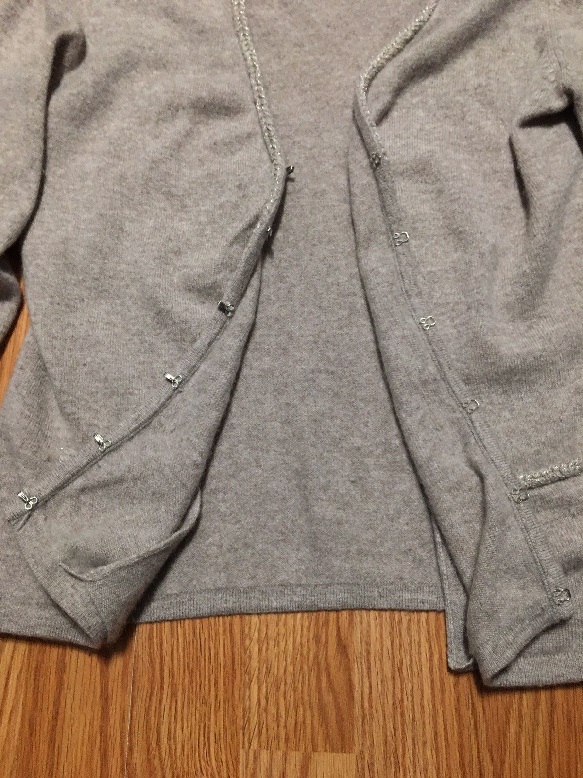 Designer Bongenie Grieder Beige Cashmere Sweater Cardigan Size L Size L / US 10 / IT 46 - 8 Thumbnail