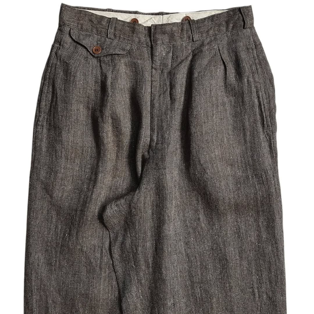 Giorgio Armani Vintage Men's Bigi Hemp Baggy Wide Trousers Size US 28 / EU 44 - 3 Thumbnail