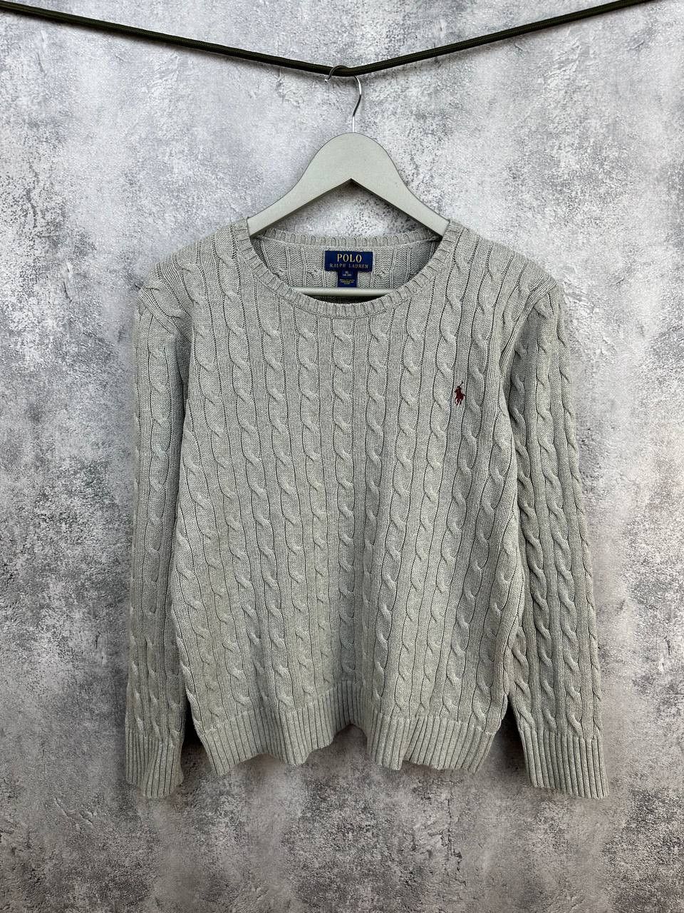 Polo Ralph Lauren Polo Ralph Lauren Cable Knit Crew Neck Sweater Gray LS Size XL / US 12-14 / IT 48-50 - 1 Thumbnail