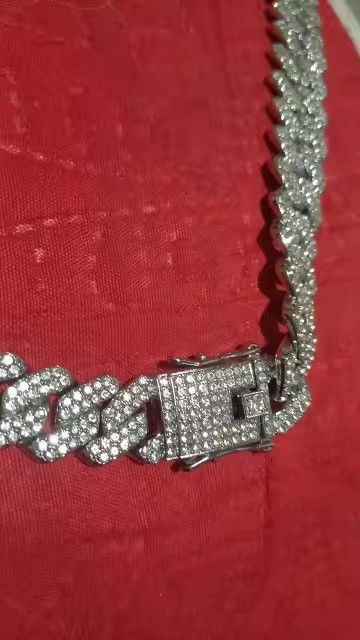 Jewelry Hip Hop Cuban 50 cmChain Iced Out Bling Rhinestone Necklace Size ONE SIZE - 2 Thumbnail