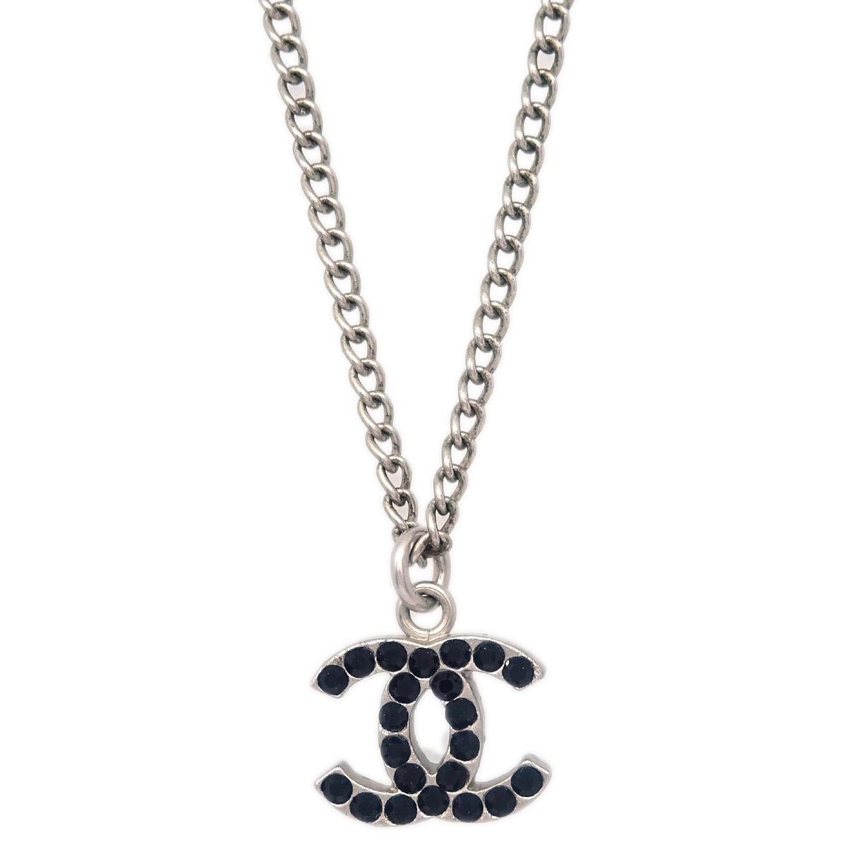 Chanel Chanel CC Necklace Metal and Rhinestone Size ONE SIZE - 1 Thumbnail