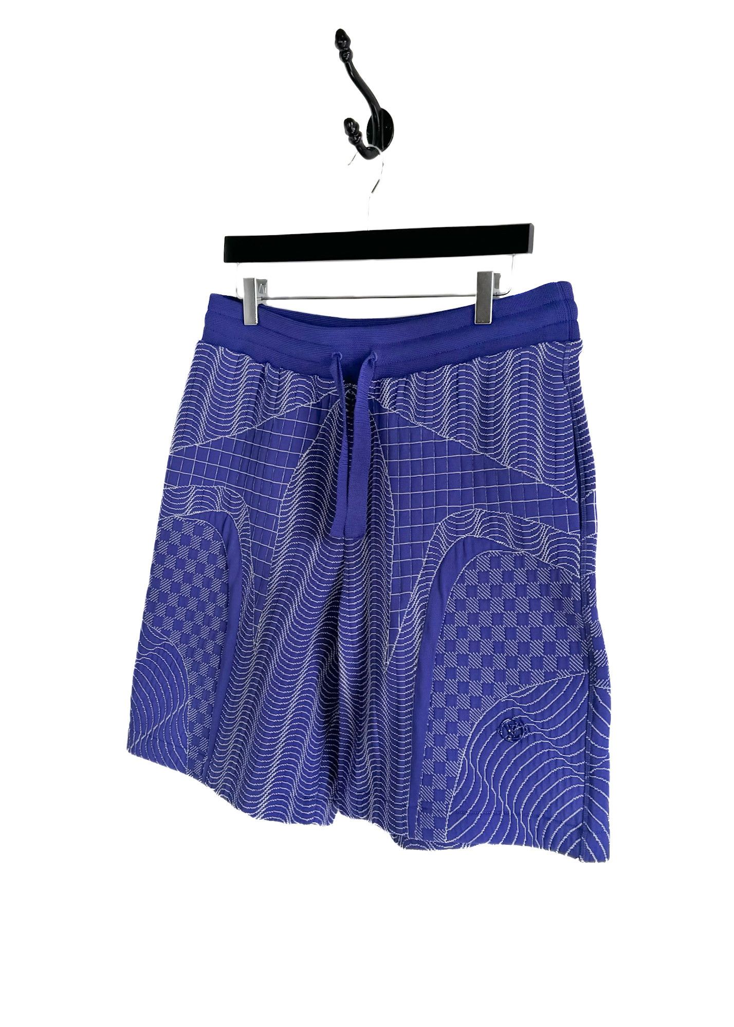 Louis Vuitton Louis Vuitton 2022 Blue Graphic Print Damier Jogger Short Size US 38 / EU 54 - 2 Thumbnail