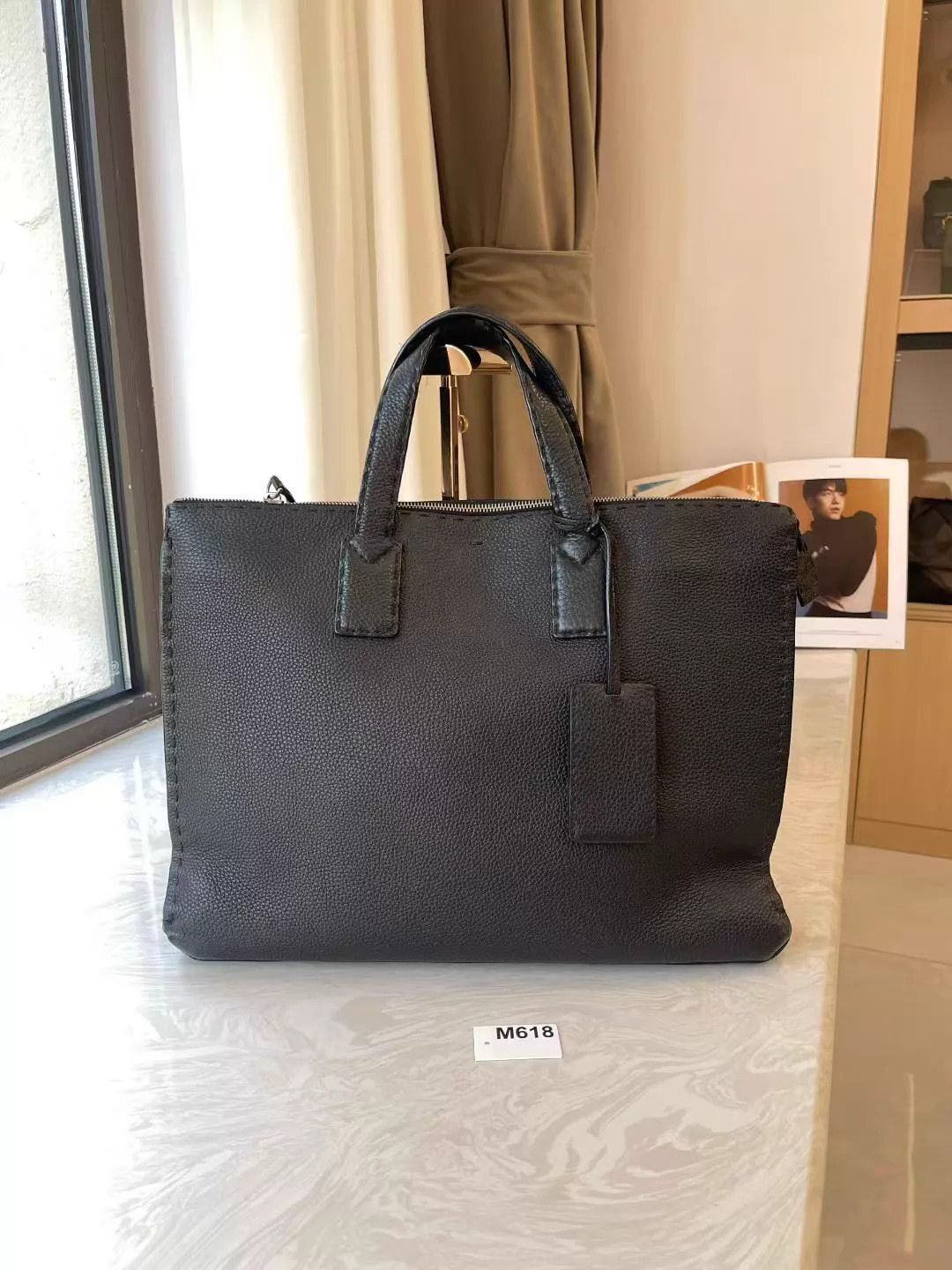 Fendi Fendi 925 Silver-Tone Tote Bag 40x30 Good Condition Size ONE SIZE - 1 Thumbnail