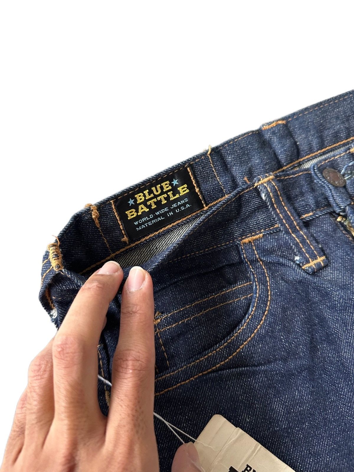 Japanese Brand Vintage Blue Battle Japanese Denim Flare Bell Bottom Jeans Size US 28 / EU 44 - 5 Thumbnail