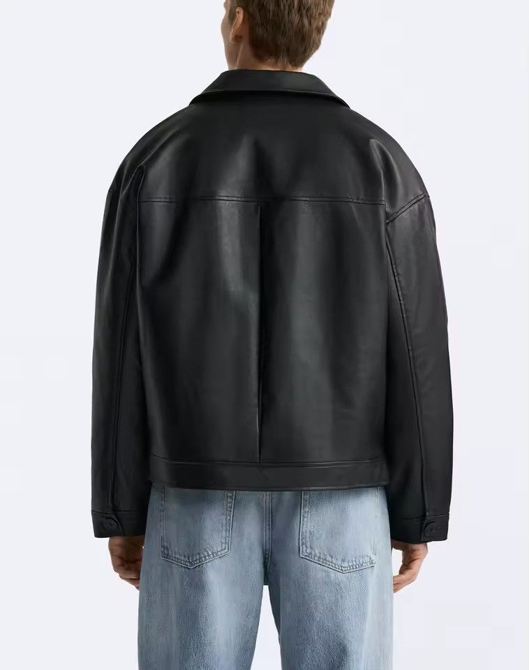 Other Casual PU Leather Loose Basic Black Jacket Size US M / EU 48-50 / 2 - 4 Thumbnail