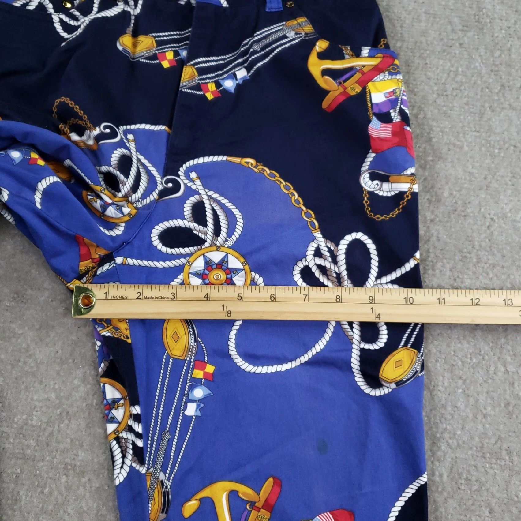 Ralph Lauren Lauren Ralph Lauren Pants Womens Size 4 Blue Nautical Rope Anchor Print Stretch Lights Size 27" / US 4 / IT 40 - 5 Thumbnail
