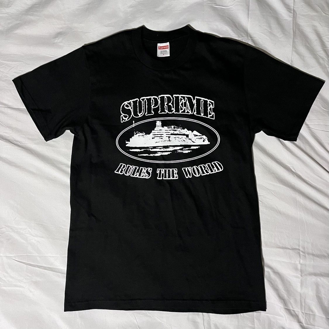 Supreme x Corteiz Rules The World Tee “Black” Short Sleeve T