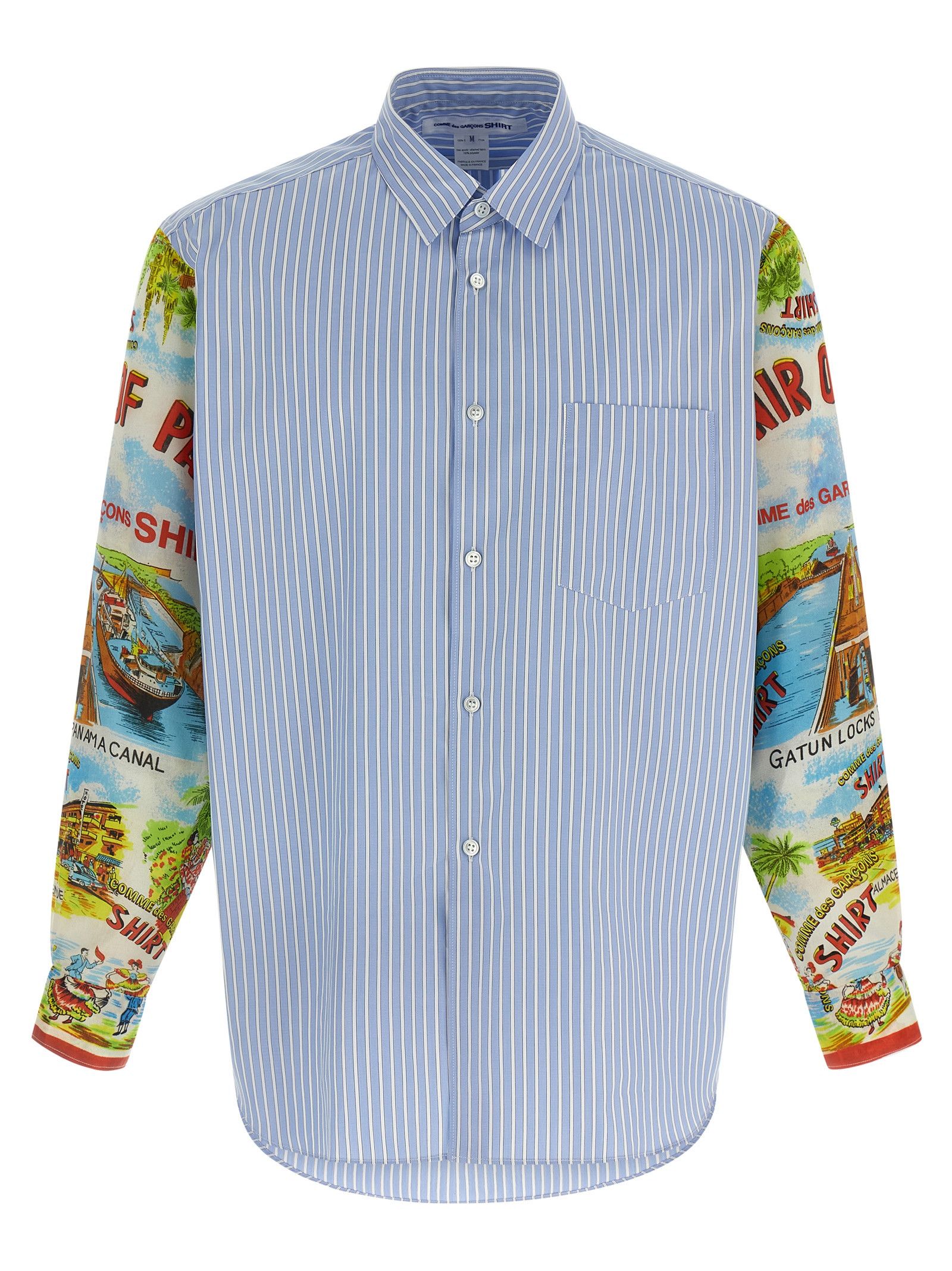 Comme des Garcons SHIRT Patterned Sleeve Shirt Size US L / EU 52-54 / 3 - 1 Thumbnail