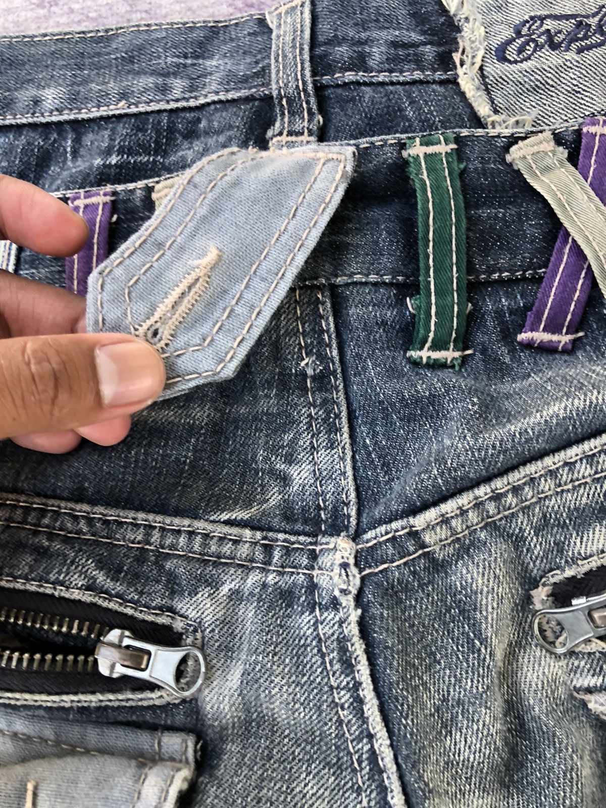Japanese Brand × Jean Vintage Clothing Double Waist Jeans/Denim Size US 29 - 16 Thumbnail