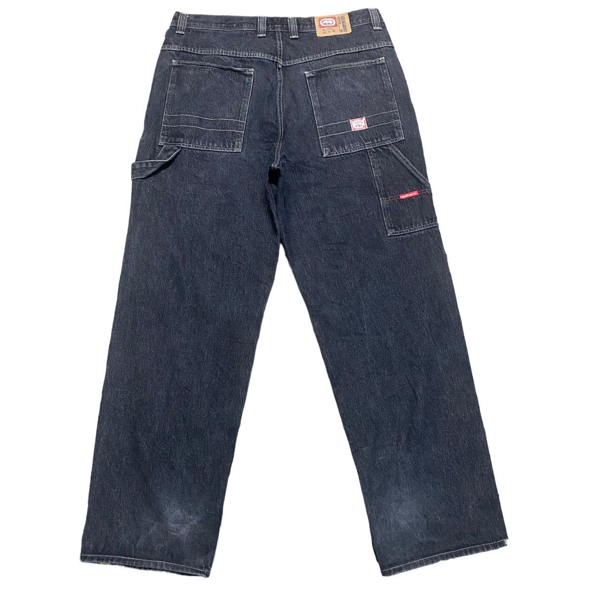 Ecko Unltd. Vintage Ecko Untld Black Denim Carpenter Baggy Pants Size US 37 - 1 Thumbnail