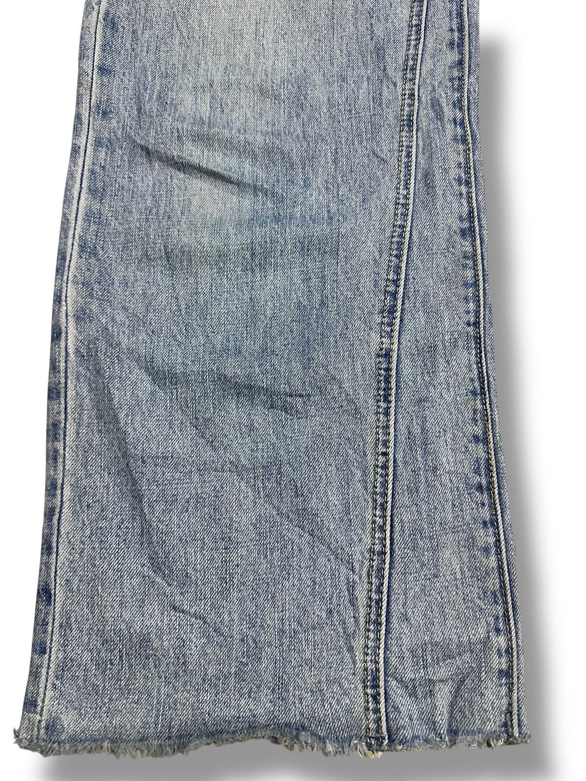 Japanese Brand Vintage Japan Distressed Jean With Wideleg Baggy Style Faded Size US 30 / EU 46 - 9 Thumbnail