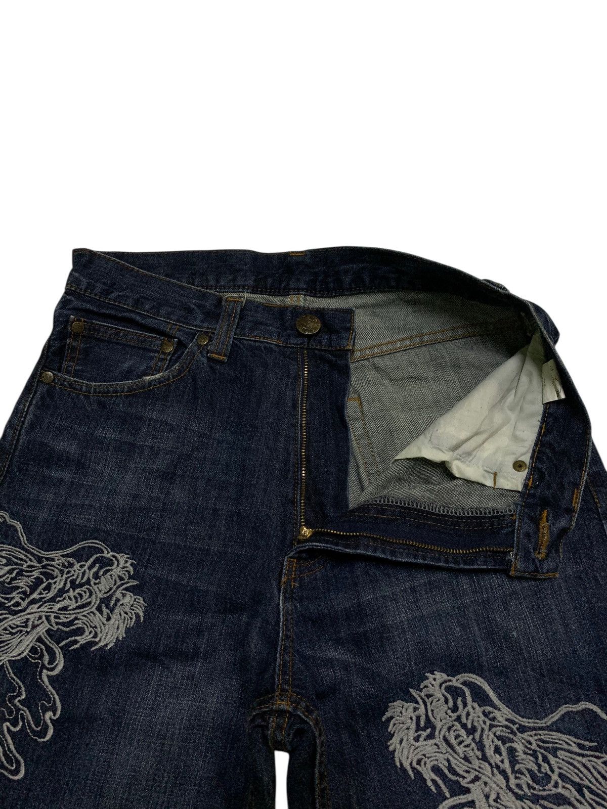 Kapital JAPANESE BIG DRAGON EMBROIDERED LIKE KARAKURI TAMASHI DENIM Size US 30 / EU 46 - 14 Thumbnail