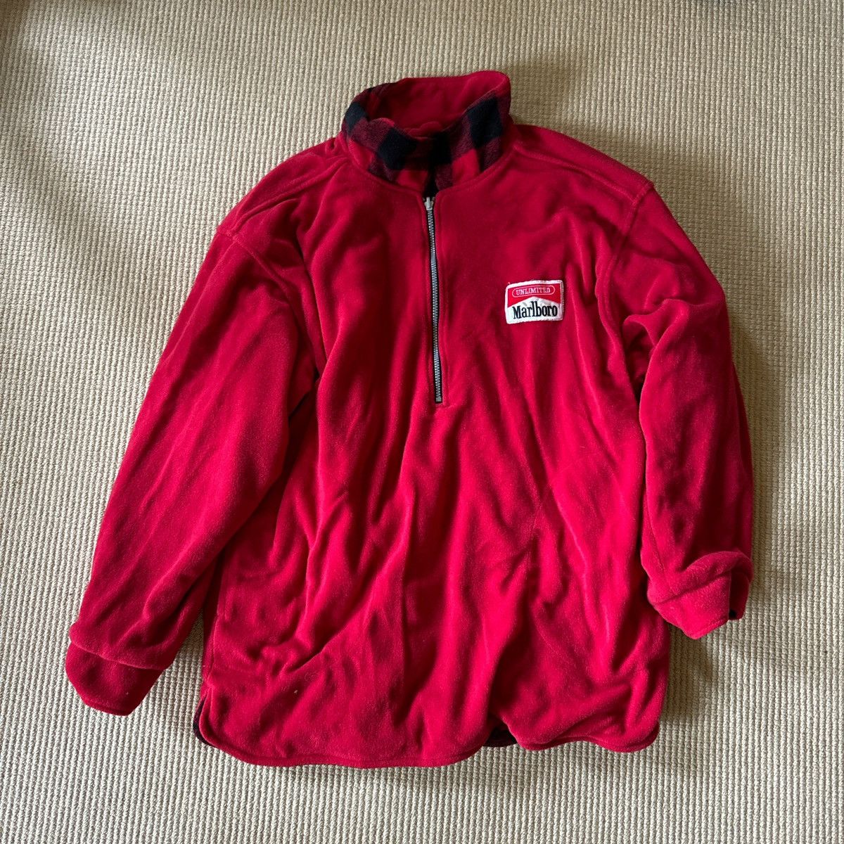 Marlboro × Vintage Vintage Marlboro Reversible fleece sweatshirt Size US XL / EU 56 / 4 - 1 Thumbnail