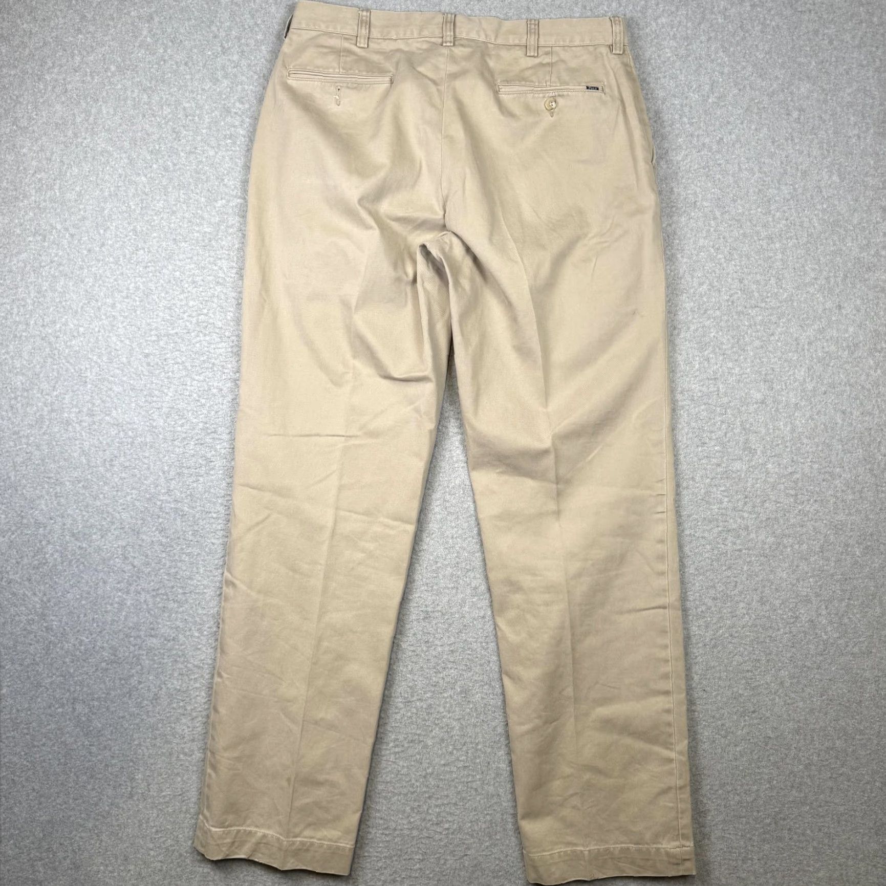 Polo Ralph Lauren VINTAGE Polo Ralph Lauren Pants Men's 34x32 Flat Front Ankle Length Khaki Tan 34 in. Regular Mens Size US S / EU 44-46 / 1 - 7 Thumbnail