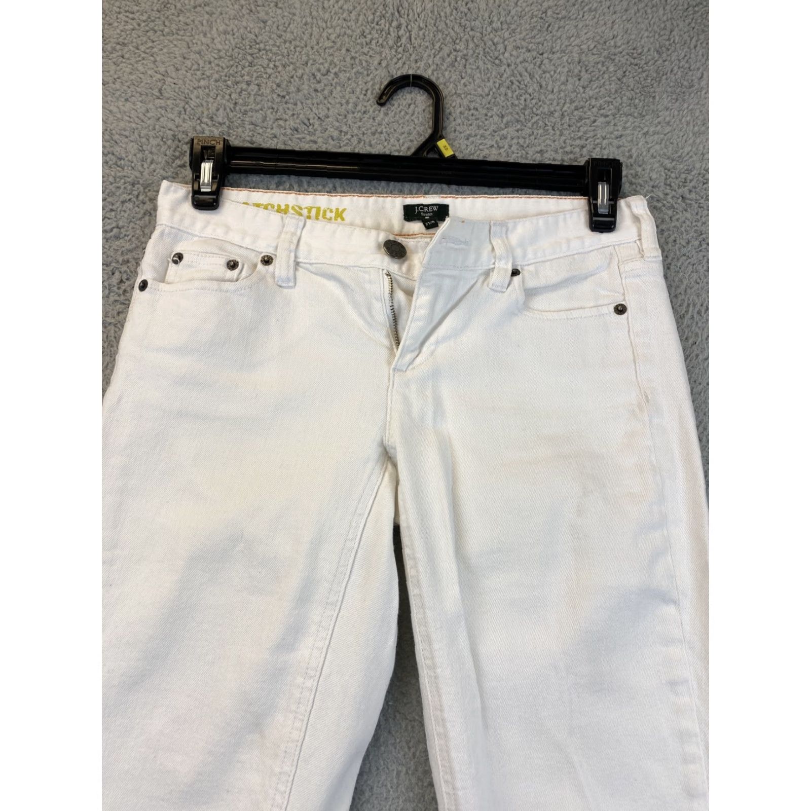 J.Crew J.CREW Match 27R Jeans Women 31 x 30 White Denim Slim Straight Vintage No (if applicable) Size 27" / US 4 / IT 40 - 2 Thumbnail