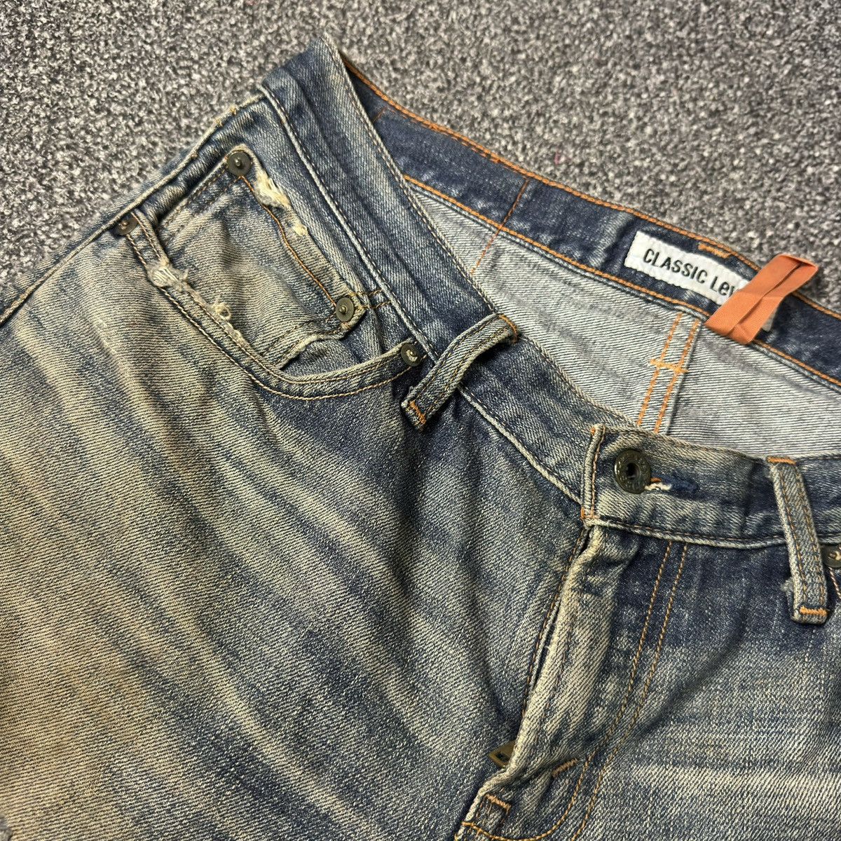 If Six Was Nine Vintage Flared Levis 507 Dirty Rusty Distressed Denim W33 Size US 33 - 13 Thumbnail