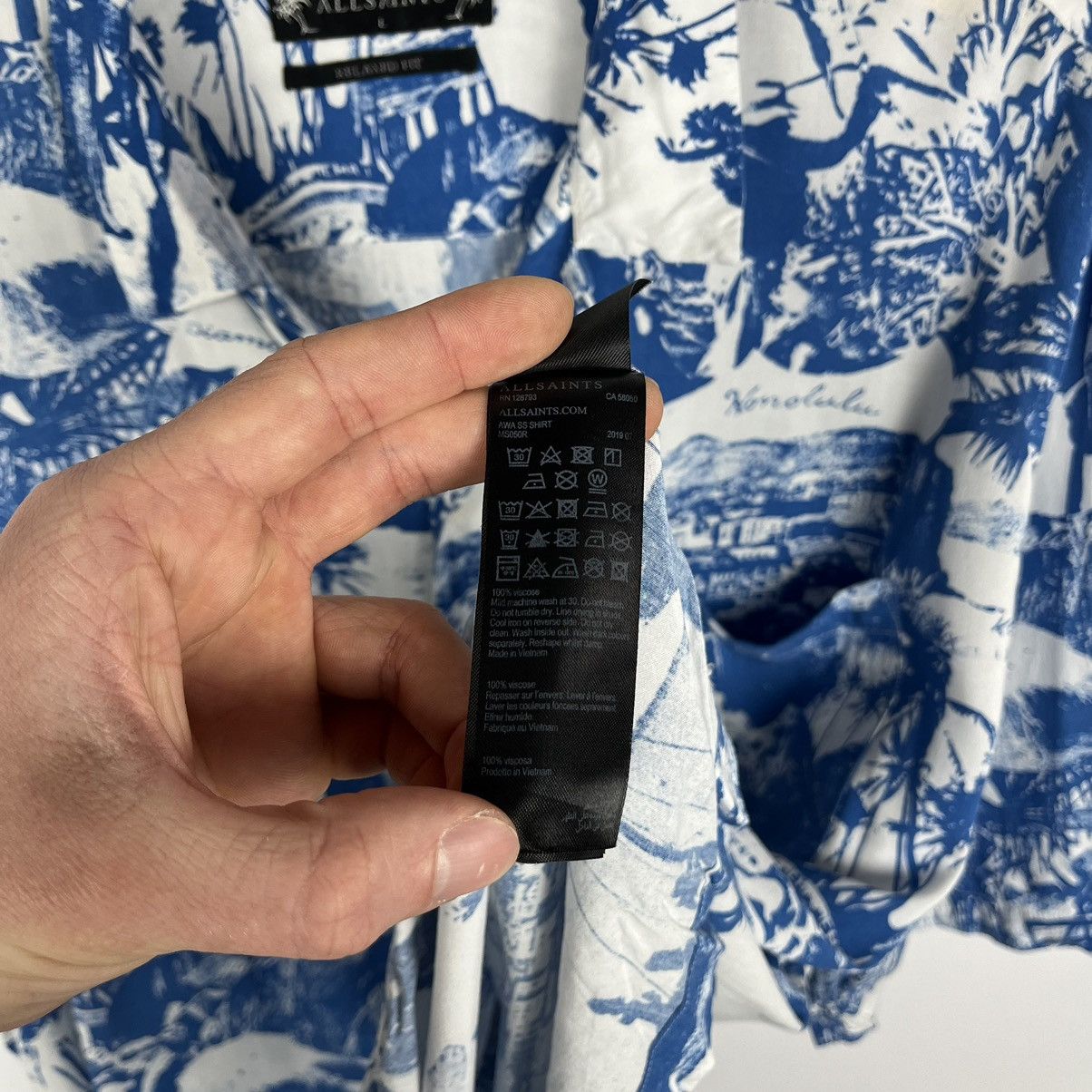 Allsaints Designer Allsaints AWA Hawaii crazy oversize shirt Size US L / EU 52-54 / 3 - 9 Thumbnail
