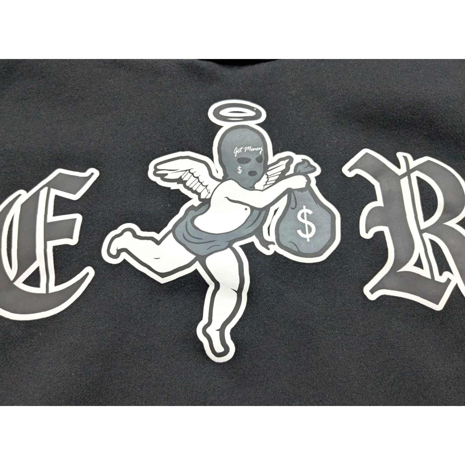 Vintage Hasta Muerte Motivated LTTRS GET MONEY CHEREB Men XL Black Heavyweight Hoodie Size US XL / EU 56 / 4 - 2 Thumbnail